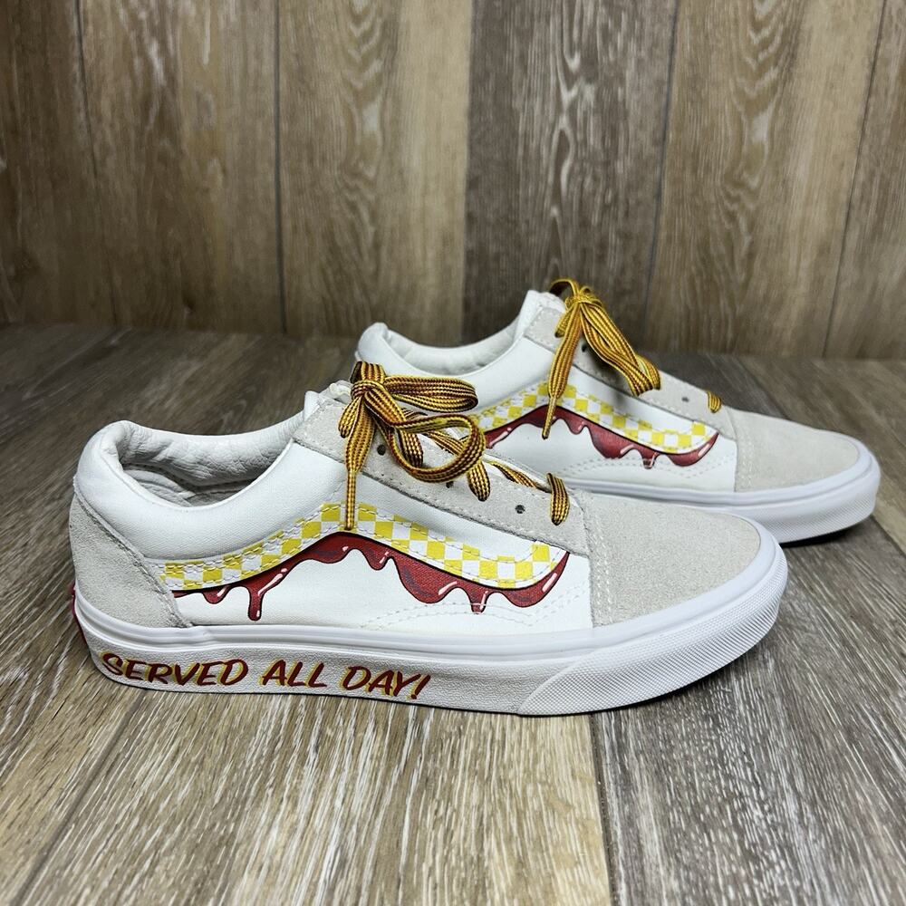 Vans Old Skool x Van Doren Collab US Size 5.5M/7W Ketchup Mustard Sneaker Shoes